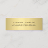 Moderne, minimalistische elegant Gold-look in een  Mini Visitekaartje (Achterkant)