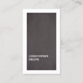 Moderne minimalistische Elegant Grijs Wit Consulta Visitekaartje (Voorkant)