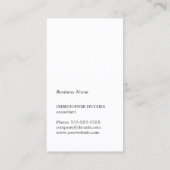 Moderne minimalistische Elegant Grijs Wit Consulta Visitekaartje (Achterkant)