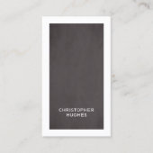 Moderne minimalistische Elegant Grijs Wit Consulta Visitekaartje (Voorkant)