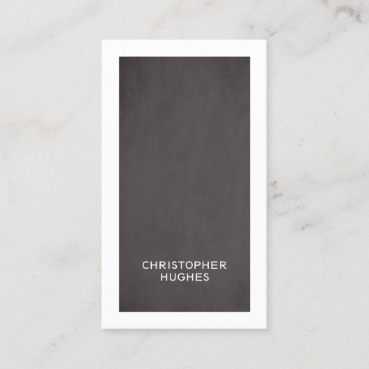 Moderne minimalistische Elegant Grijs Wit Consulta Visitekaartje (Voorkant)