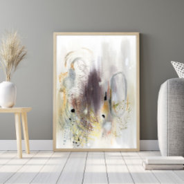 Moderne minimalistische elegante abstracte kunst P Poster