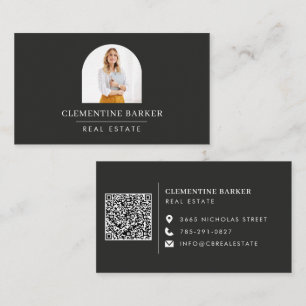 Moderne minimalistische elegante beige eenvoudige visitekaartje