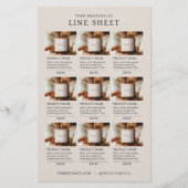 Moderne minimalistische elegante beige productlijn (Voorkant)