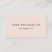 Moderne minimalistische elegante Blush Pink QR-cod Visitekaartje (Voorkant)