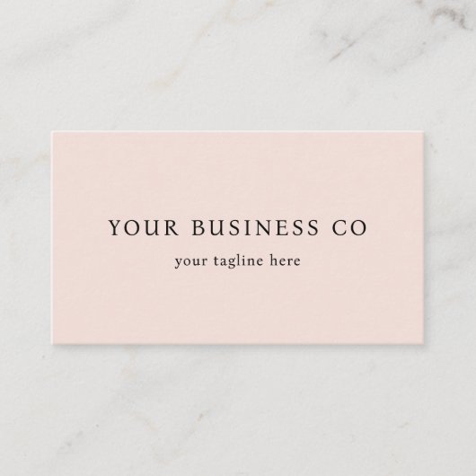 Moderne minimalistische elegante Blush Pink QR-cod Visitekaartje (Voorkant)