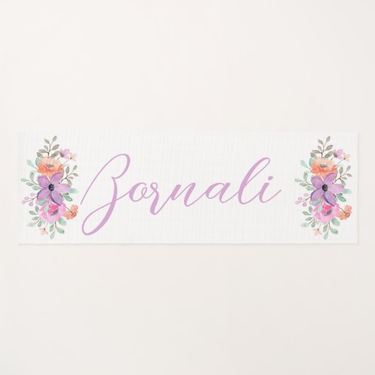 Moderne minimalistische elegante blush roze en paa yogamat (Voorkant (horizontaal))