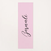 Moderne minimalistische elegante blush roze en zwa yogamat (Voorkant)