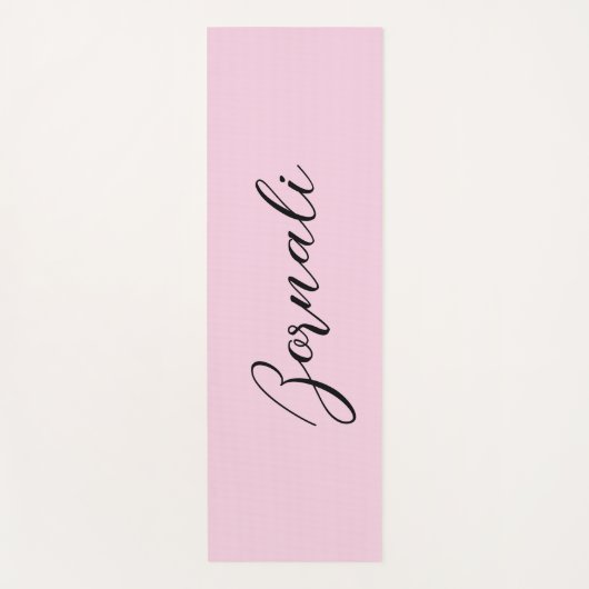 Moderne minimalistische elegante blush roze en zwa yogamat (Voorkant)
