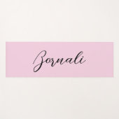 Moderne minimalistische elegante blush roze en zwa yogamat (Voorkant (horizontaal))