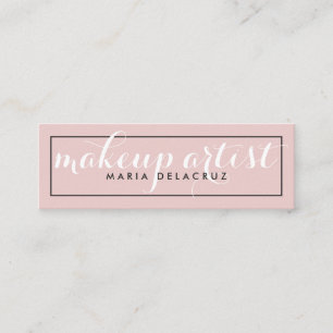 Moderne minimalistische elegante blush roze girly  mini visitekaartje