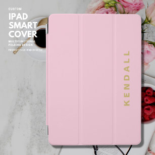 Moderne minimalistische elegante blush roze monogr iPad air cover