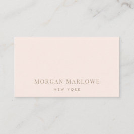Moderne minimalistische elegante blush roze profes visitekaartje