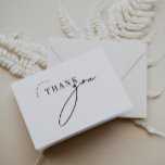 Moderne minimalistische elegante bruiloft dank u k bedankkaart<br><div class="desc">Dit is een moderne minimalistische bedankkaart met een gedurfde, elegante lettercombinatie. Alle tekst en alle lettertype- en achtergrondkleuren bewerken. // Voor overeenkomende items, bezoek dan het "ASPEN" collectie in de Sincerely By Nicole Zazzle winkel. * Als u van dit ontwerp houdt maar het niet beschikbaar voor iets ziet u zoekt,...</div>