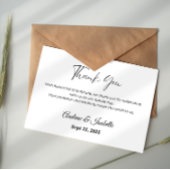 Moderne minimalistische elegante bruiloft dank u k RSVP kaartje