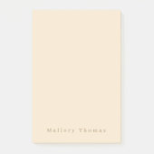 Moderne minimalistische elegante chique ivoor & go post-it® notes (Voorkant)