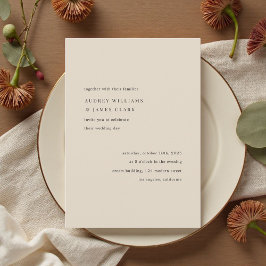 Moderne Minimalistische Elegante Eenvoudige Beige Kaart