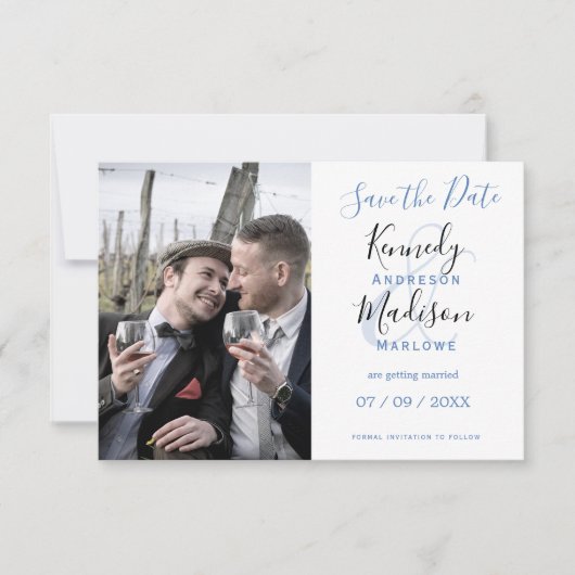 Moderne minimalistische ✨💍 Elegante eenvoudige br Save The Date (Voorkant)