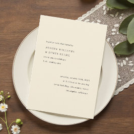 Moderne Minimalistische Elegante Eenvoudige Crème Kaart
