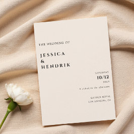 Moderne Minimalistische Elegante Eenvoudige Crème Kaart