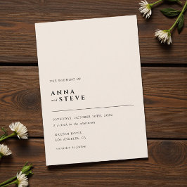Moderne Minimalistische Elegante Eenvoudige Crème Kaart