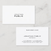 Moderne, minimalistische elegante, eenvoudige prof visitekaartje (Voorkant / Achterkant)