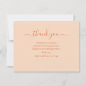 Moderne Minimalistische Elegante Eenvoudige Script Bedankkaart (Voorkant)