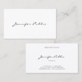 Moderne minimalistische elegante eenvoudige Sjablo Visitekaartje (Voorkant / Achterkant)