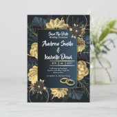 Moderne minimalistische elegante eenvoudige vakant save the date (Staand voorkant)