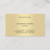 Moderne minimalistische elegante Faux Gold Sjabloo Visitekaartje (Achterkant)