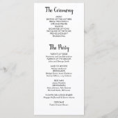 Moderne minimalistische elegante foto bruiloft pro programmakaart (Achterkant)