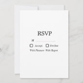 Moderne minimalistische elegante foto bruiloft RSV Kaart (Achterkant)