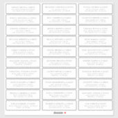 Moderne minimalistische elegante gastnamen Adres Sticker (Vel)