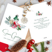 Moderne minimalistische elegante gebladerte Vrolij Feestdagenkaart