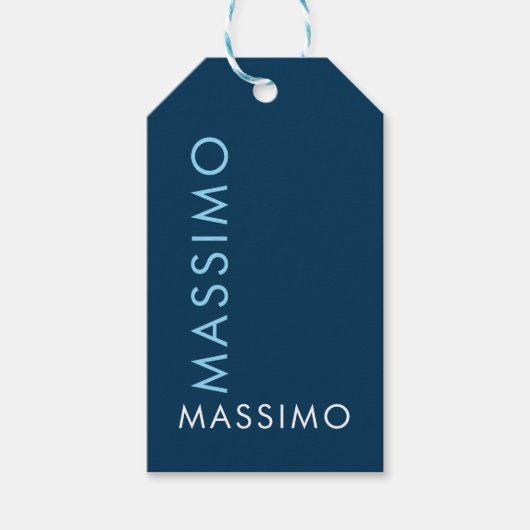 Moderne Minimalistische Elegante Gewone Pruisisch Cadeaulabel (Voorkant)