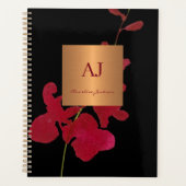 Moderne minimalistische elegante glam bloemenmeisj planner (Voorkant)