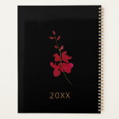 Moderne minimalistische elegante glam bloemenmeisj planner (Achterkant)