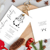 Moderne minimalistische elegante gnoom kerstfeest kaart