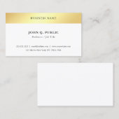 Moderne minimalistische elegante gouden look Sjabl Visitekaartje (Voorkant / Achterkant)