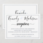 Moderne minimalistische ✨💍 Elegante huwelijksrece Kaart (Voorkant / Achterkant)