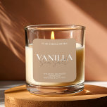 Moderne Minimalistische Elegante Kaars Label<br><div class="desc">Moderne Minimalistische Elegante Kaars Label. Personaliseer alle kleuren en tekst voor een aangepaste kaarslabelsticker voor uw kleine onderneming.</div>