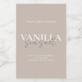 Moderne Minimalistische Elegante Kaarslabel Voedselcontainer Etiket (Enkel label)