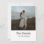 Moderne, minimalistische, elegante Kaart met foto' (Voorkant)