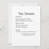 Moderne, minimalistische, elegante Kaart met foto' (Achterkant)