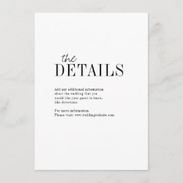 Moderne, minimalistische, elegante kaart met typog