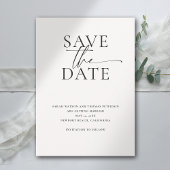 Moderne minimalistische elegante kalligrafie Chic  Save The Date