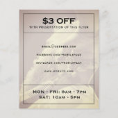 Moderne, minimalistische elegante kappers flyer (Achterkant)