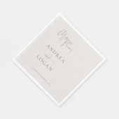 Moderne minimalistische elegante klassieke bruilof servet (Hoek)