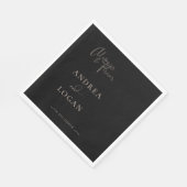 Moderne minimalistische elegante klassieke bruilof servet (Hoek)