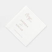 Moderne minimalistische elegante klassieke bruilof servet (Hoek)